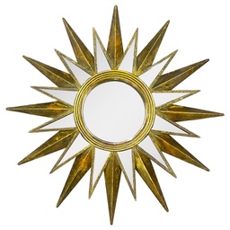 [62S346] Wandspiegel Goldfarbig Ø 41x3 cm