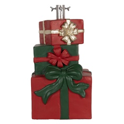 [6MG0117] Supporto per l'albero di Natale Rosso Verde 28x26x48 cm