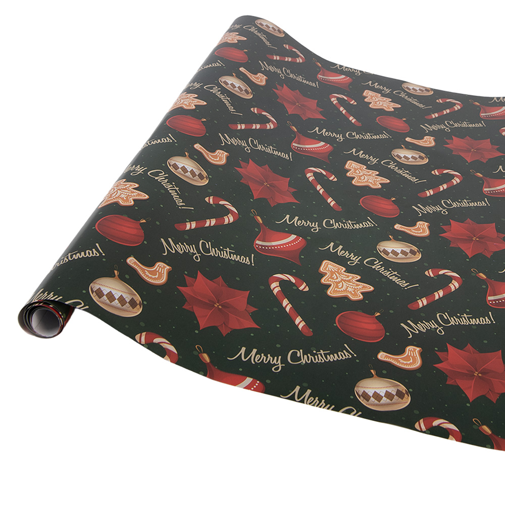 Carta regalo - rotolo (3) Verde Rosso 50x75 cm
