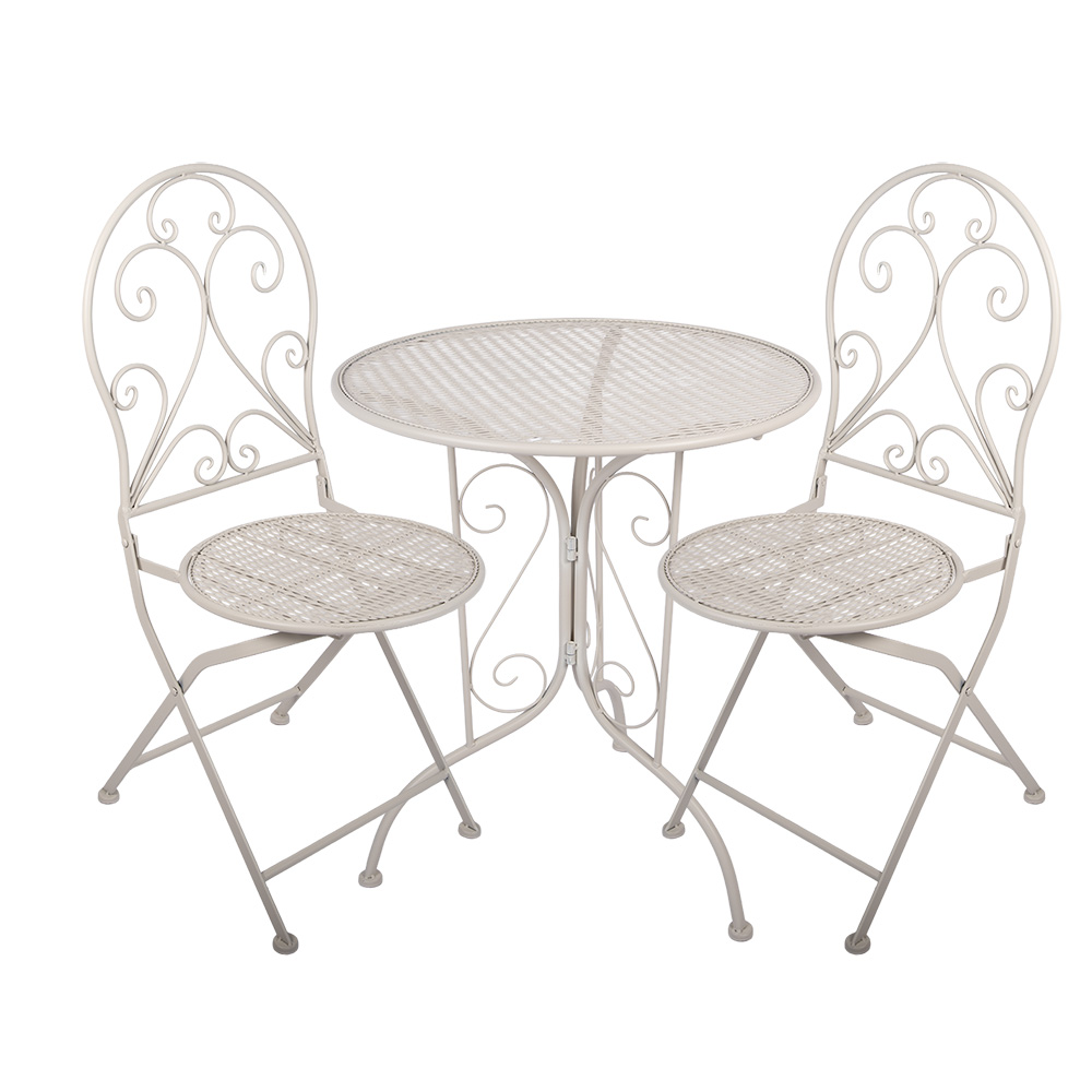 Tafel + 2 stoelen Ø 60x70 / 39x39x94 cm (2)