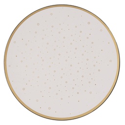[STS85-2] Sottopiatto Bianco, Oro Ø 33x1 cm
