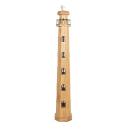 [5LMP278] Stehlampe Leuchtturm Braun 23x23x140 cm E27/max 1x60W