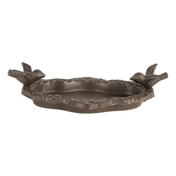[6Y5743] Bain doiseaux Marron 24x13x6 cm