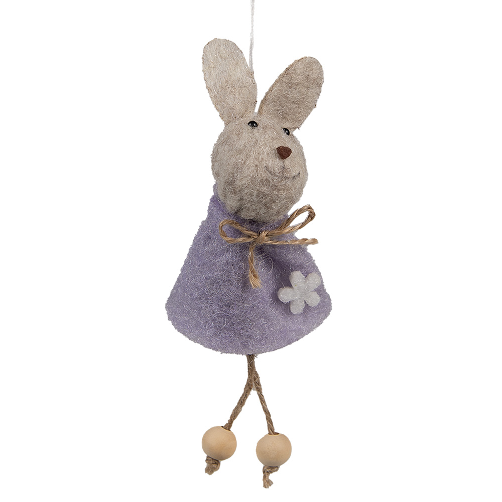 Decorative Hanger Rabbit Purple 6x3x13 cm