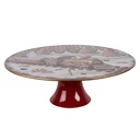 Etagere Weiß Rot Ø 29x10 cm