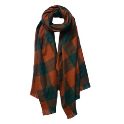 [JZSC0772GR] Foulard femme impirmée Vert 70x180 cm