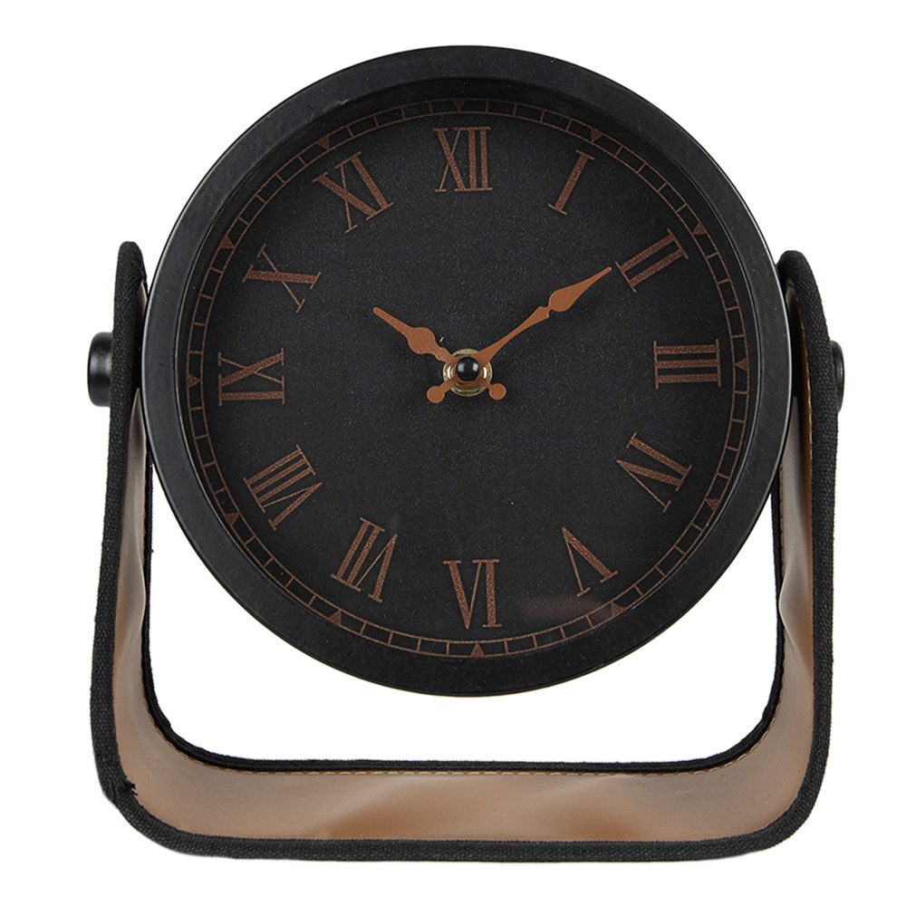 Horloge sur pied Noir 23x8x22 cm / 1xAA
