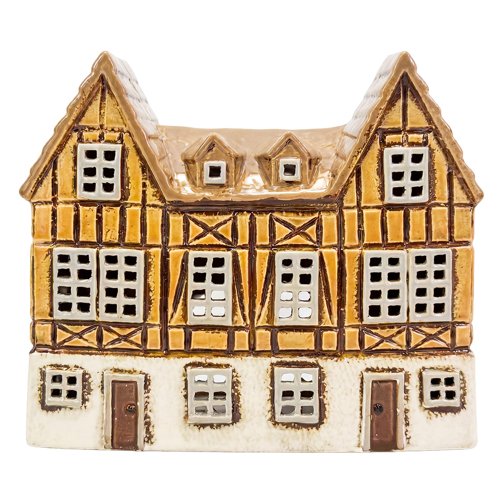 Waxinelichthouder huis 23x10x19 cm