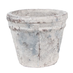 [6TE0520S] Pot de fleurs d`intérieur  Blanc Bleu Ø 10x8 cm