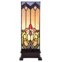 Lampe de table Tiffany Beige, Bleu 17x17x44 cm E27/max 1x40W