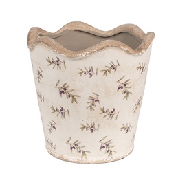 [6CE1672L] Pot de fleurs d'intérieur Beige Ø 19x18 cm