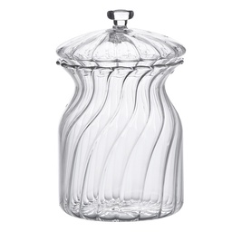 [6GL4227] Storage Jar with Lid Transparent Ø 9x15 cm