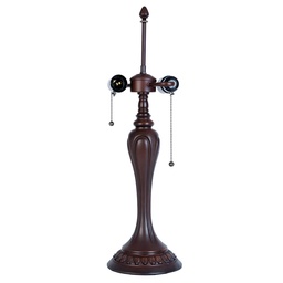 [5LL-5795] Pied de lampe Lampe de table Tiffany Marron Ø 17x60 cm E27/max 2x40W