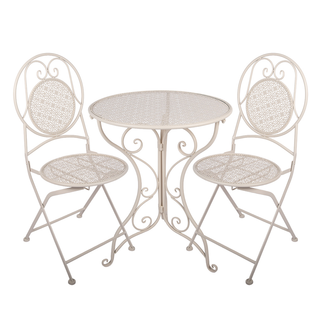 Tafel + 2 stoelen Ø 60x74 / 50x40x92 cm (2)