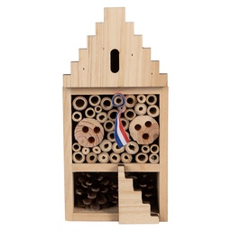 [6H2437] Hôtel à insectesm Marron 12x7x25 cm