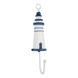 [66070BL] Gancio Appendiabiti Bianco Blu 4x4x18 cm