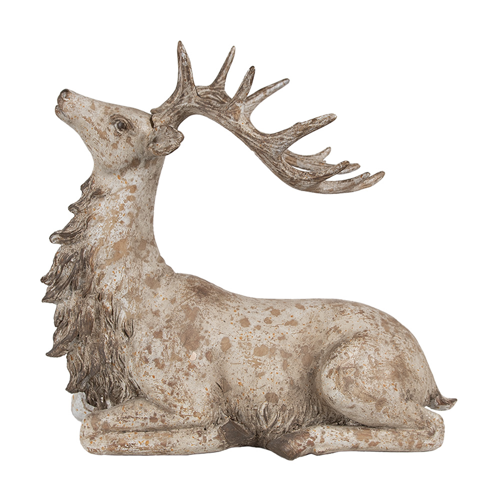 Decoratie hert 29x15x27 cm