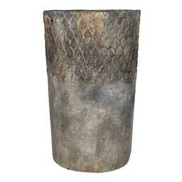 [6TE0366] Pot de fleurs d'intérieur Gris Ø 24x39 cm