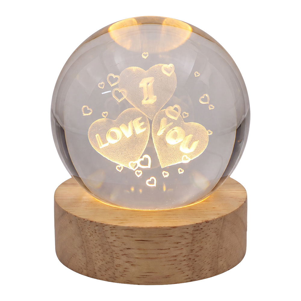 Glass ball with light LED Brown Ø 6 cm