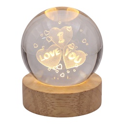 [66959] Glazen bol met licht LED Ø 6 cm