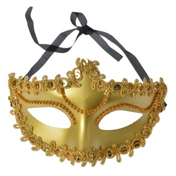 [66191] Maske Goldfarbig 18x10x10 cm