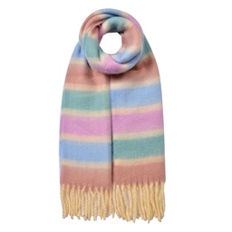 [JZSC0832PA] Foulard femme Violet Beige 37x210 cm