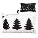 Housse de coussin Blanc Noir 30x50 cm