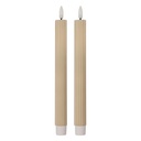 Kerze mit LED set 2 Beige Ø 2x25 cm / 2xAAA