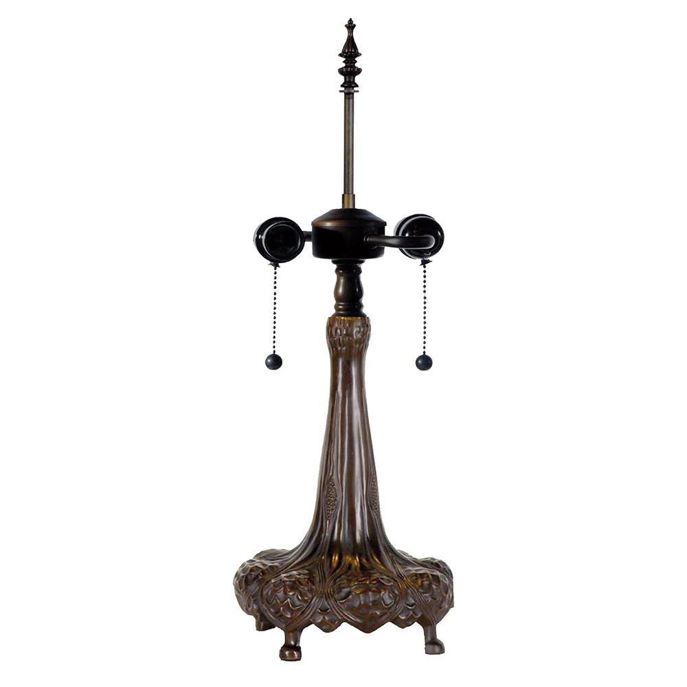 Pied de lampe Lampe de table Tiffany Marron Ø 31x85 cm E27/max 2x60W