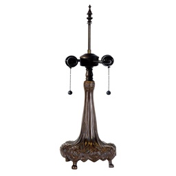 [5LL-9033] Pied de lampe Lampe de table Tiffany Marron Ø 31x85 cm E27/max 2x60W