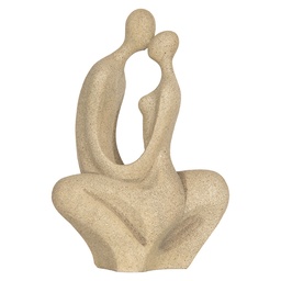 [6PR5912] Dekoration sitzendes Paar Beige 16x8x25 cm