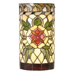 [5LL-9906] Applique Tiffany Verde, Rosso 20x11x36 cm E14/max 2x40W