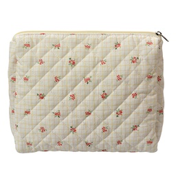 [JZTB0088] Trousse de toilette pour femmes Beige Rose 25x5x22 cm