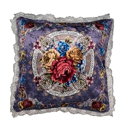 [KT030.054] Cushion Cover Purple Beige 55x55 cm