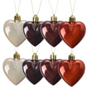 Boule de Noël (Set de 8) Marron 5x1x5 cm