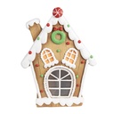 Decoration house with LED Brown 27x11x36 cm