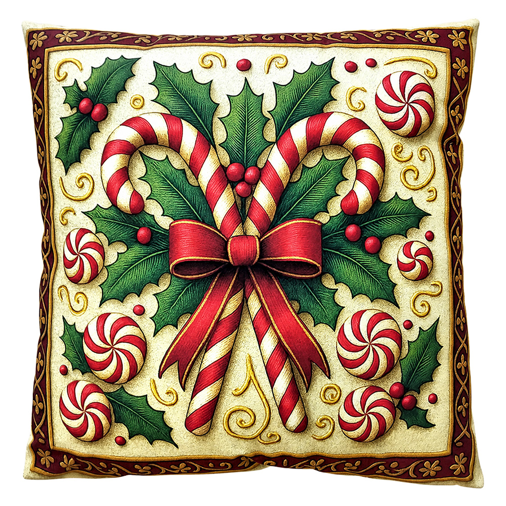 Cuscino imbottito Beige Rosso 45x45x4 cm