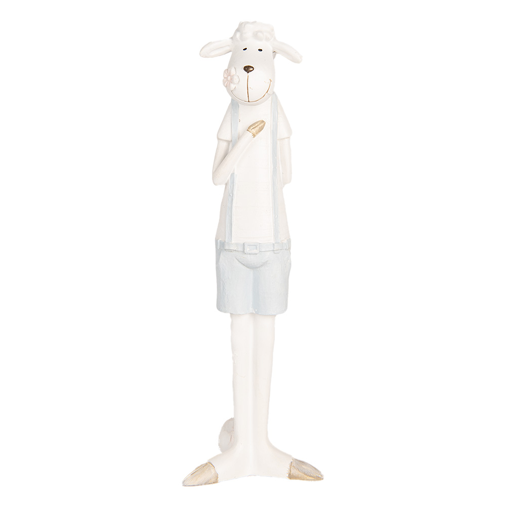 Decoratie schaap 6x4x17 cm