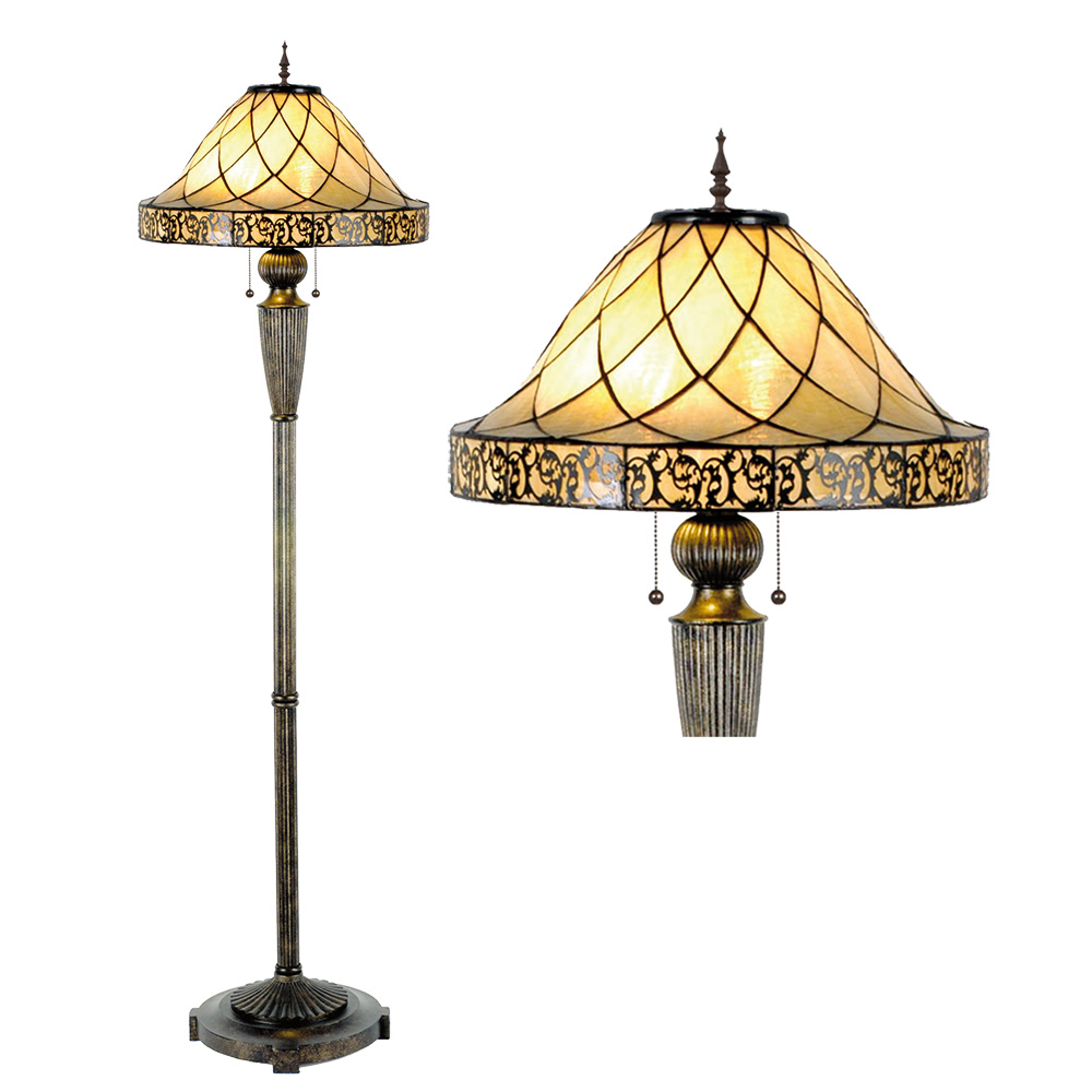 Vloerlamp Tiffany Ø 46x168 cm E27/max 2x60W