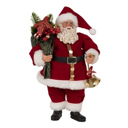[65597] Décoration de Noël père Noël Rouge Blanc 17x10x27 cm