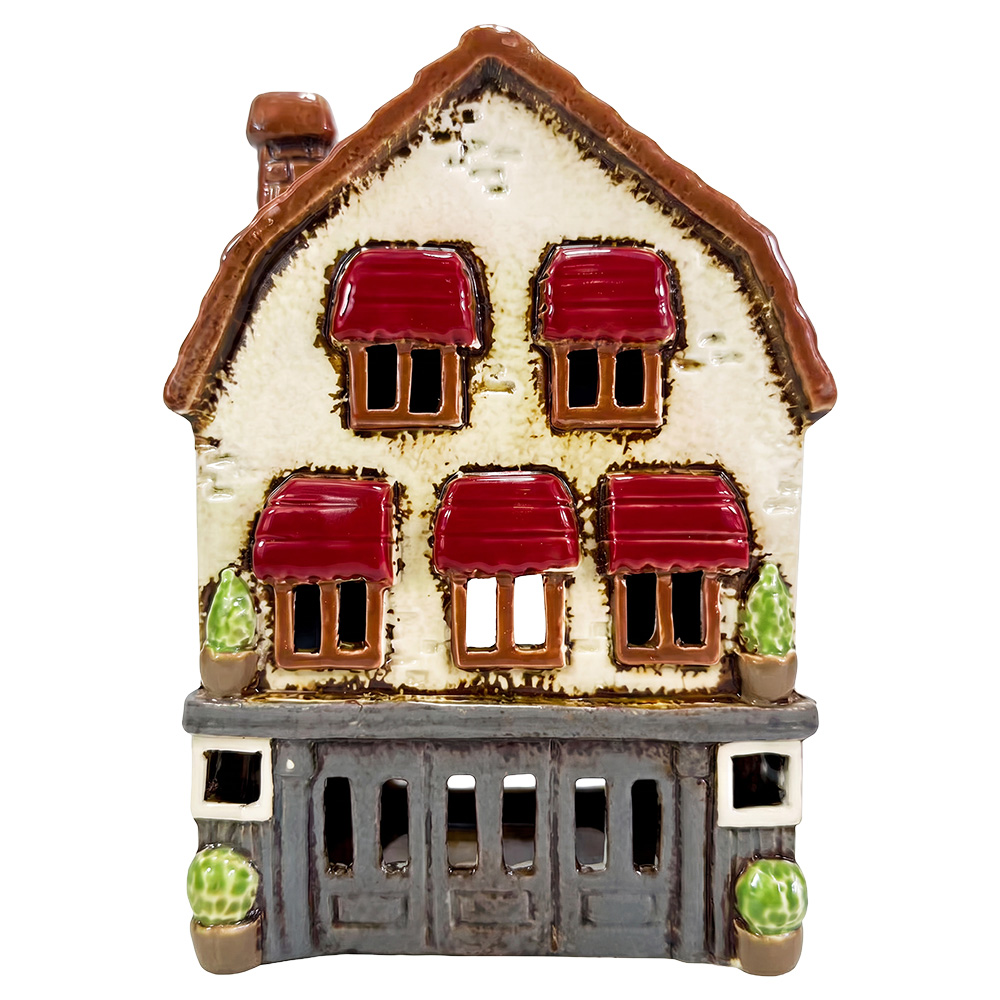 Waxinelichthouder huis 14x9x21 cm