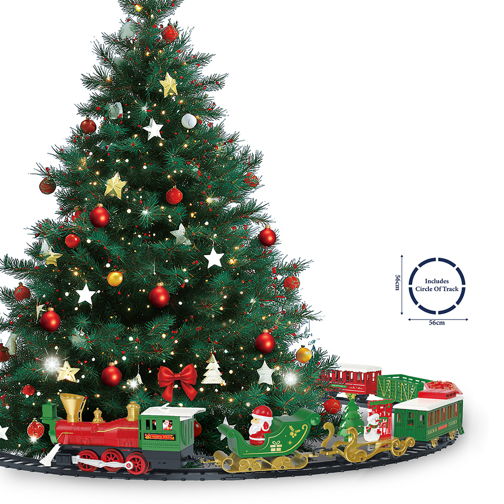 Decoratie Kerst trein Ø 56x5 cm