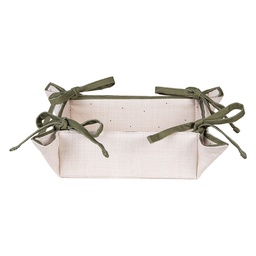 [BYC47] Bread Basket Beige Brown 35x35x8 cm