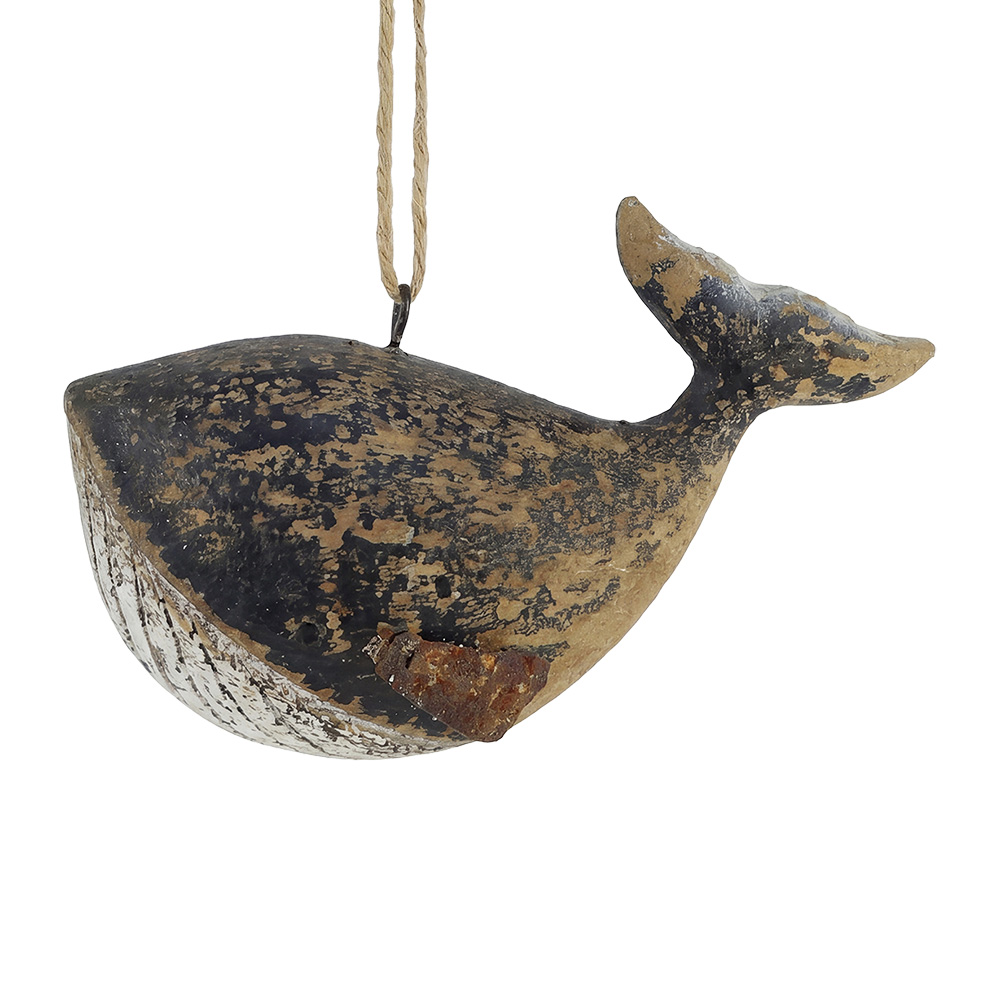 Decoratie hanger walvis 15x6x9 cm