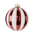 Weihnachtskugel Rot Weiß Ø 10x11 cm