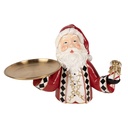 Decoratie kerstman met schaal 35x22x25 cm