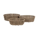 Cesti Portaoggetti (set di 3) Marrone 27x22x8 / 24x18x7 / 21x16x6 cm