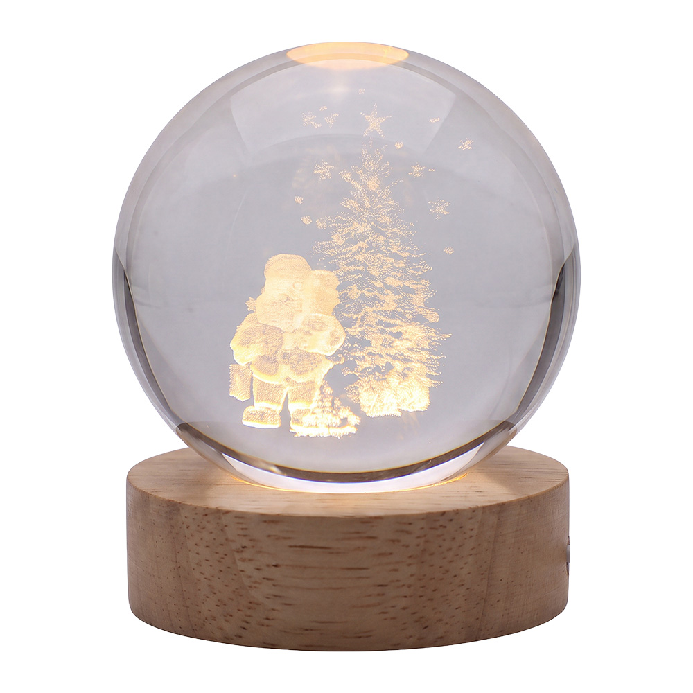 Boule de Verre avec Lumière LED Marron Ø 6 cm