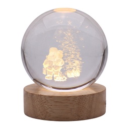 [66963] Sfera di Vetro con Luce LED Marrone Ø 6 cm