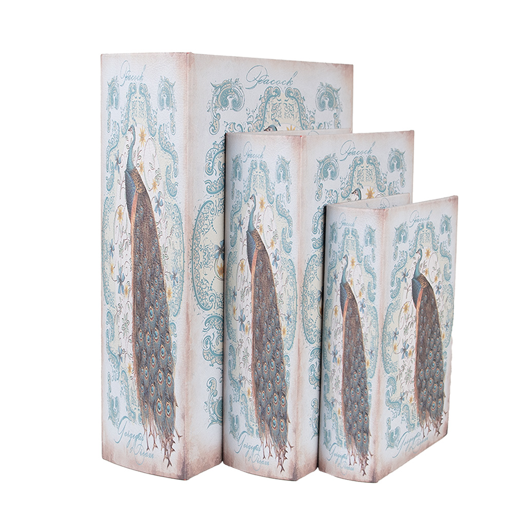 Boîte de rangement Bleu Vert (3) 27x22x7 / 22x17x6 / 17x12x4 cm
